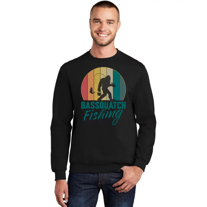 Bassquatch Fishing Funny Fishing Lover Sweatshirt