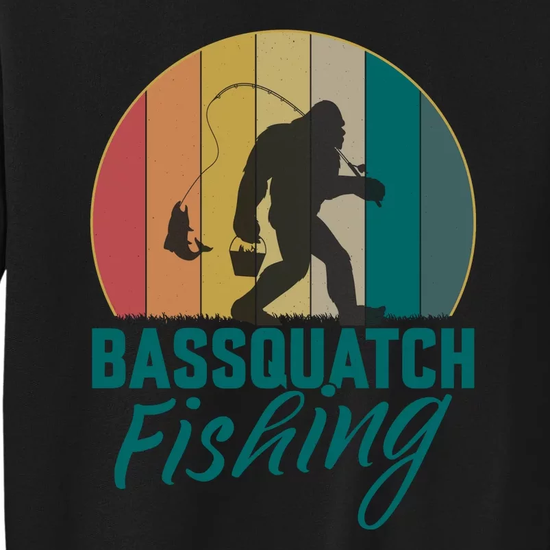 Bassquatch Fishing Funny Fishing Lover Sweatshirt