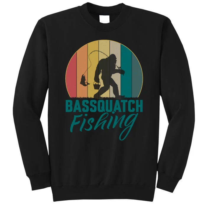 Bassquatch Fishing Funny Fishing Lover Sweatshirt