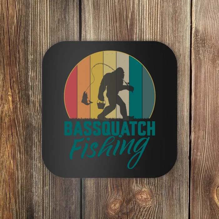 Bassquatch Fishing Funny Fishing Lover Coaster