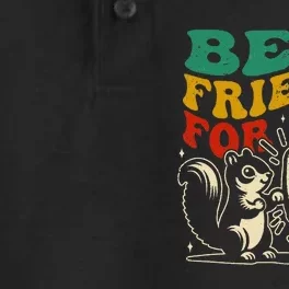 Best Friends For Life Squirrel Fist Bump Dry Zone Grid Performance Polo