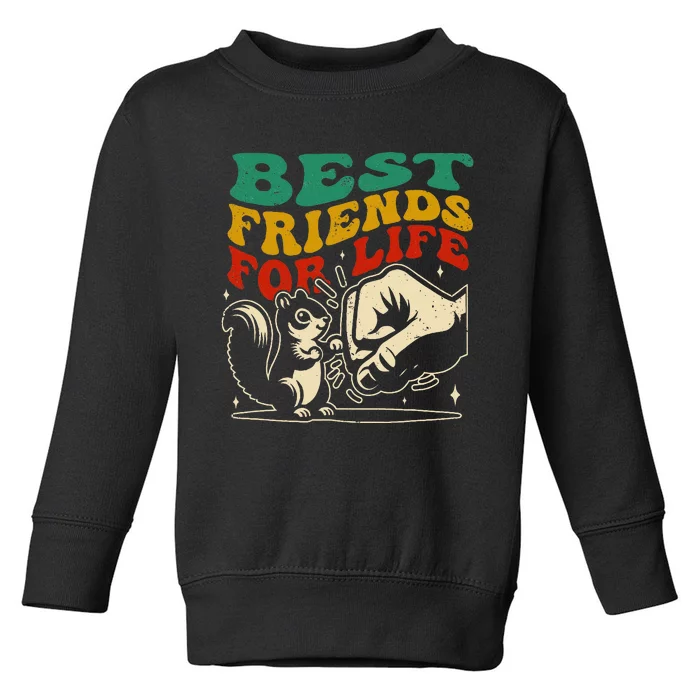 Best Friends For Life Squirrel Fist Bump Toddler Sweatshirt