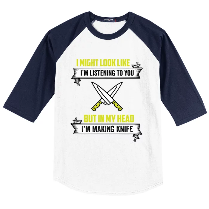 Bladesmith Fire Forge Funny Knife Making Forging Gorge Cute Gift Baseball Sleeve Shirt