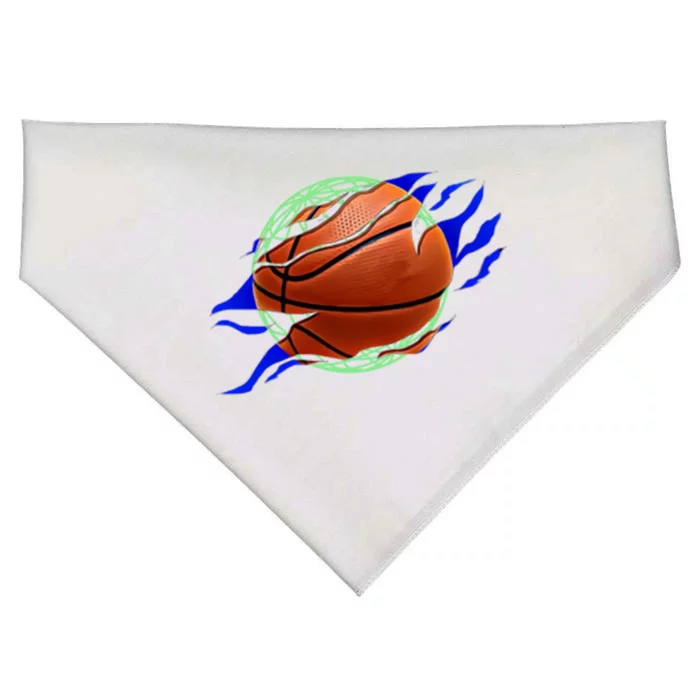 Basketball Fans (Front/Back) Gift USA-Made Doggie Bandana