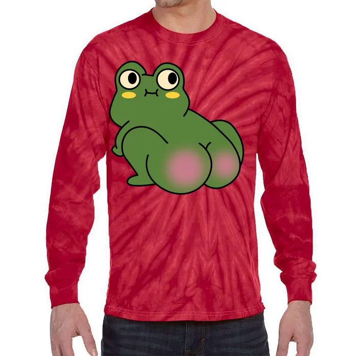 Butt Frog Funny FroggyS Flippered Fancy Tie-Dye Long Sleeve Shirt