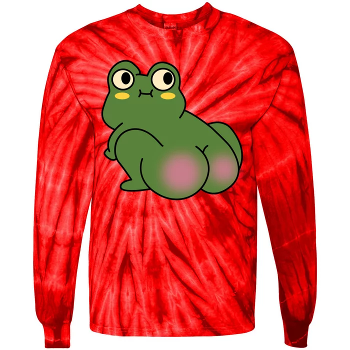 Butt Frog Funny FroggyS Flippered Fancy Tie-Dye Long Sleeve Shirt