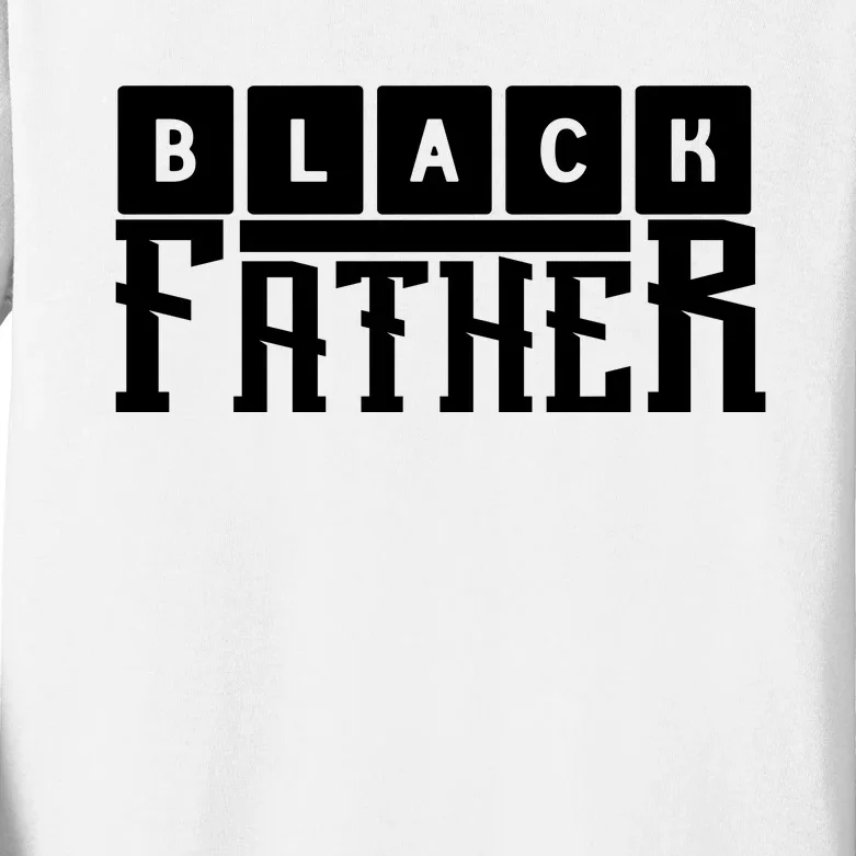 Black Father Father's Day Gift Kids Long Sleeve Shirt