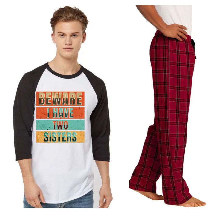 Beware Funny Family Raglan Sleeve Pajama Set