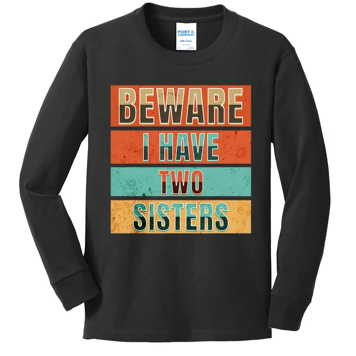 Beware Funny Family Kids Long Sleeve Shirt