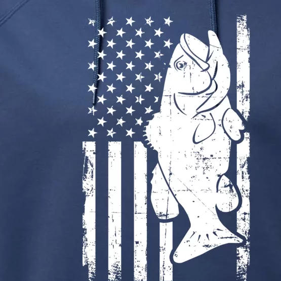 Bass Fishing Fish Usa Cool Gift Performance Fleece Hoodie