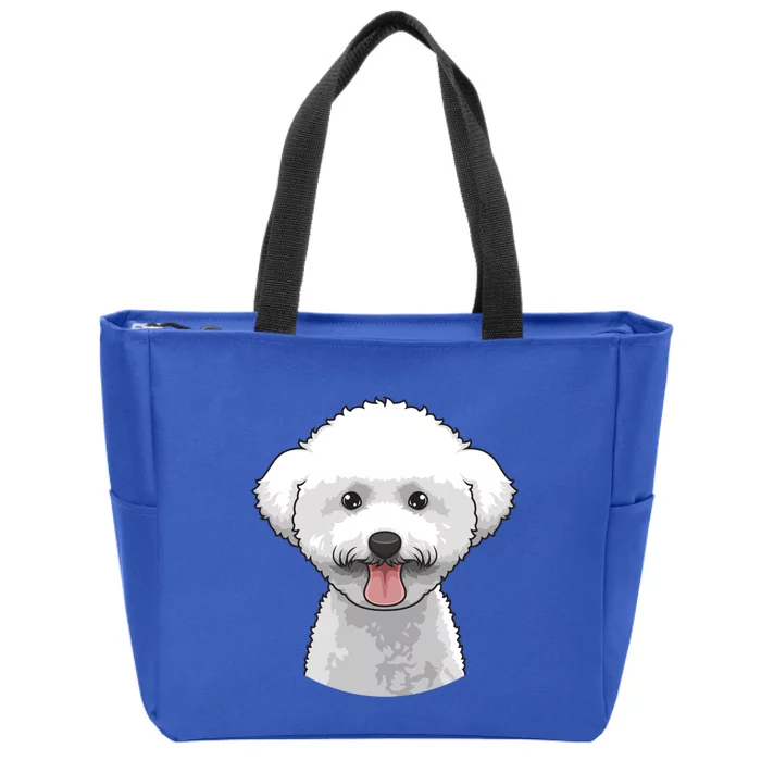 Bichon Frise Face Cute Bichon Frise Dog Funny Design Funny Gift Zip Tote Bag