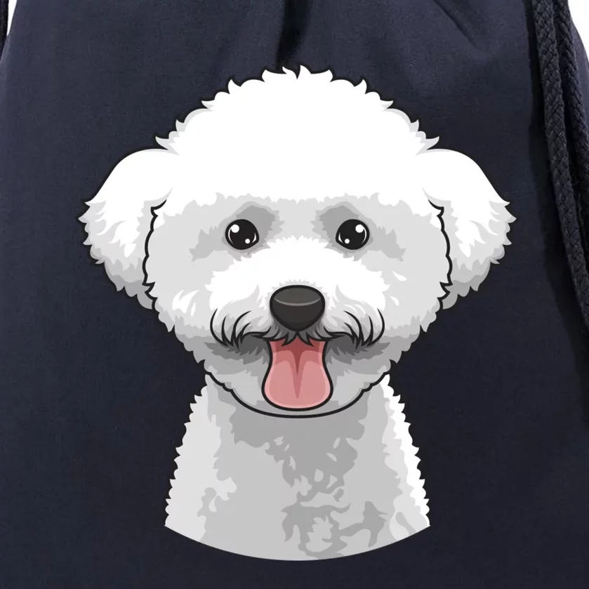 Bichon Frise Face Cute Bichon Frise Dog Funny Design Funny Gift Drawstring Bag