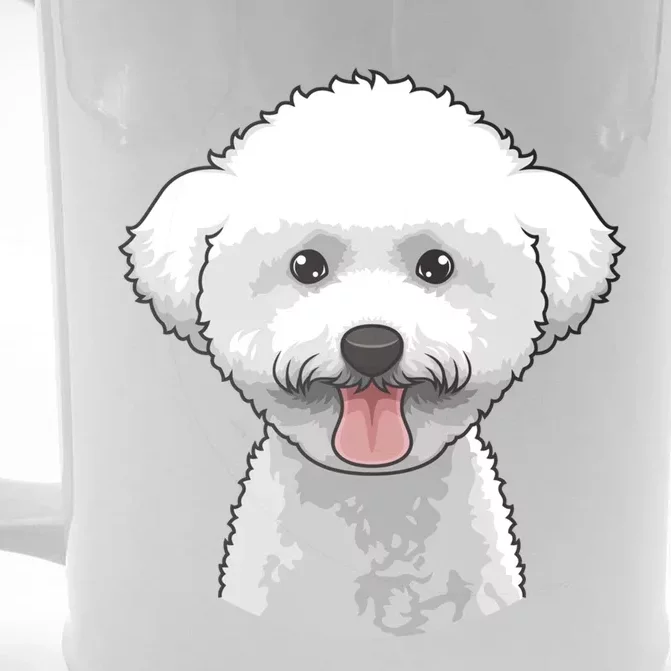 Bichon Frise Face Cute Bichon Frise Dog Funny Design Funny Gift Front & Back Beer Stein