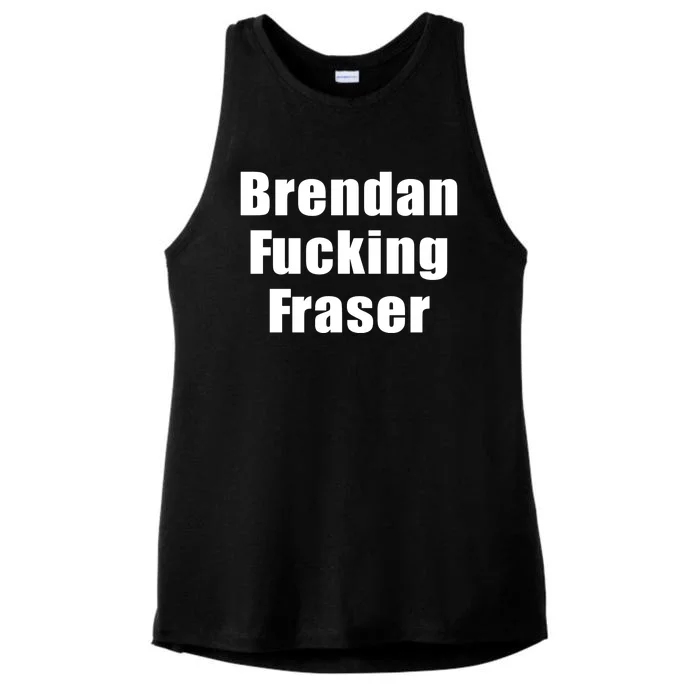 Brendan Fucking Fraser Ladies Tri-Blend Wicking Tank