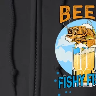 Beer Fishy Fishy Beer Fish Lover Funny Blue Sky Full Zip Hoodie