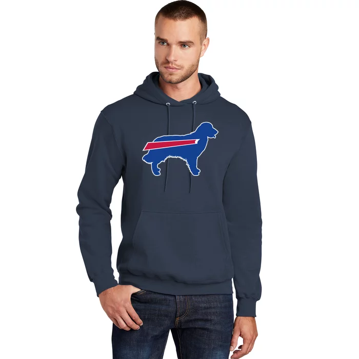 Buffalo Fan Funny Dog Buffalo Golden Retriever Buffalo Stripe Hoodie