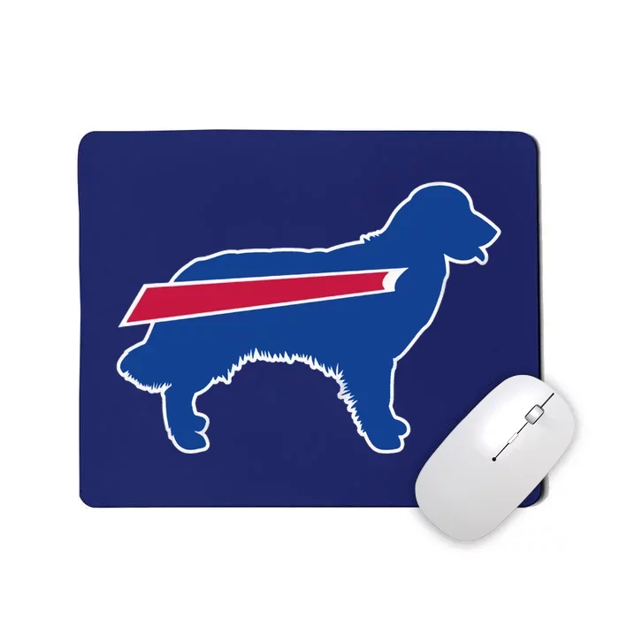 Buffalo Fan Funny Dog Buffalo Golden Retriever Buffalo Stripe Mousepad