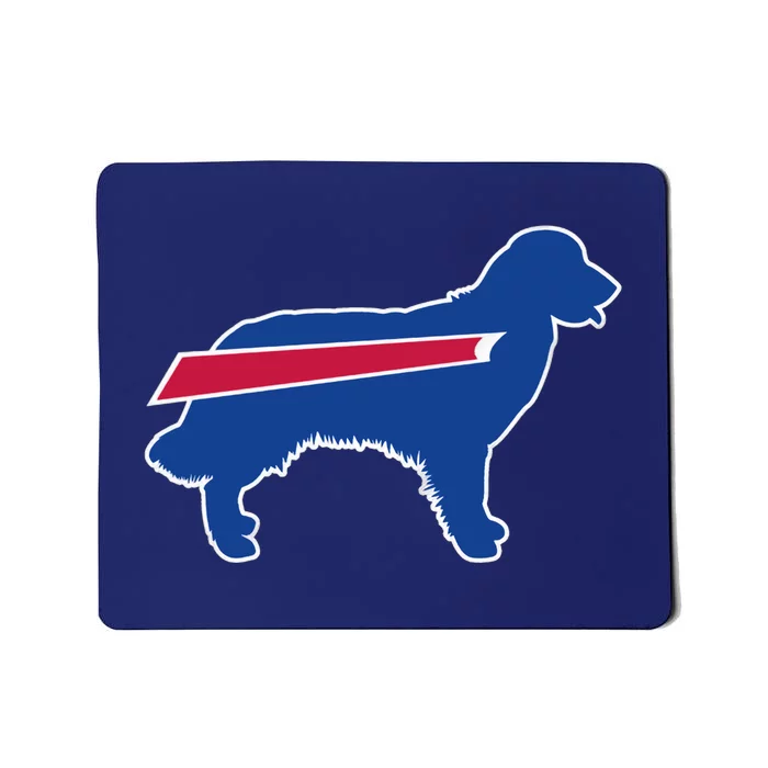 Buffalo Fan Funny Dog Buffalo Golden Retriever Buffalo Stripe Mousepad