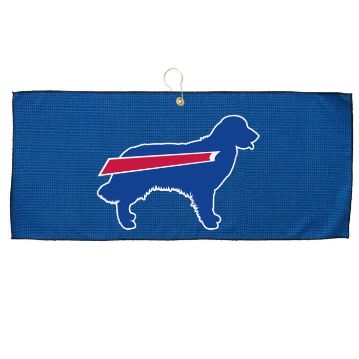 Buffalo Fan Funny Dog Buffalo Golden Retriever Buffalo Stripe Large Microfiber Waffle Golf Towel