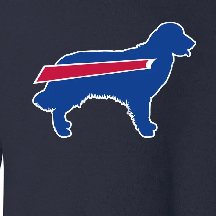 Buffalo Fan Funny Dog Buffalo Golden Retriever Buffalo Stripe Toddler Sweatshirt