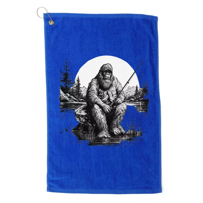 Big Foot Fishing Cool Fishing Fisher Platinum Collection Golf Towel