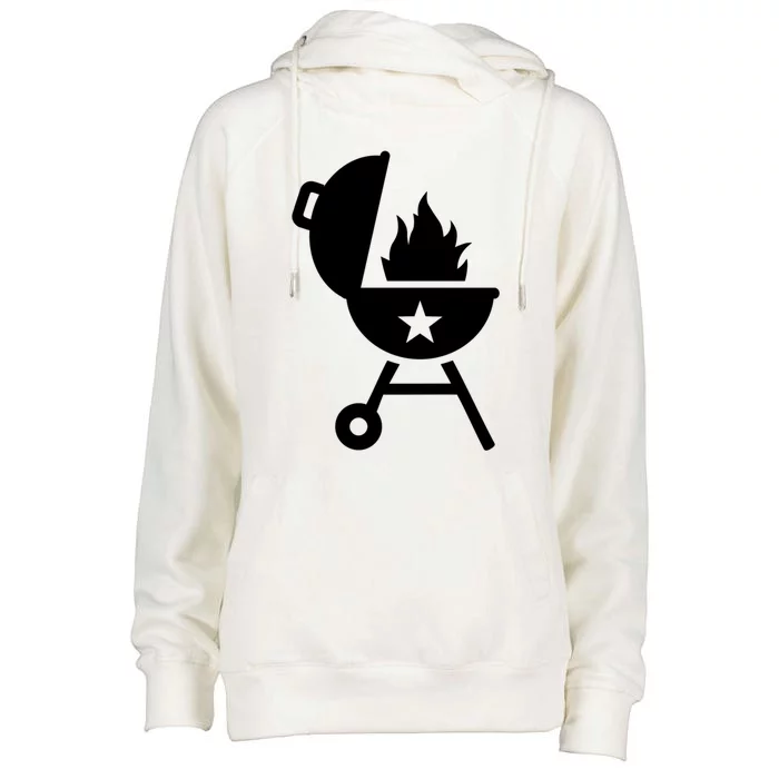 Bbq Fire Flames Great Gift Womens Funnel Neck Pullover Hood