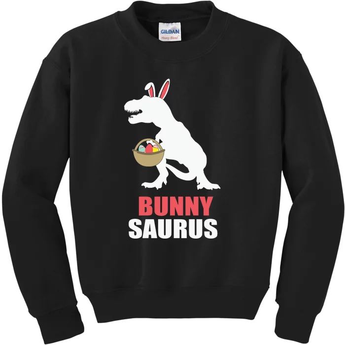 Bunnysaurus Funny Family Easter Day Funny T Rex Kids Sweatshirt