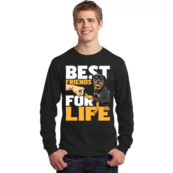 Best Friends For Life Rottweiler Animal Dog Lover Breeder Tall Long Sleeve T-Shirt