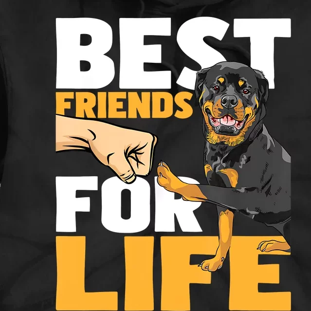 Best Friends For Life Rottweiler Animal Dog Lover Breeder Tie Dye Hoodie