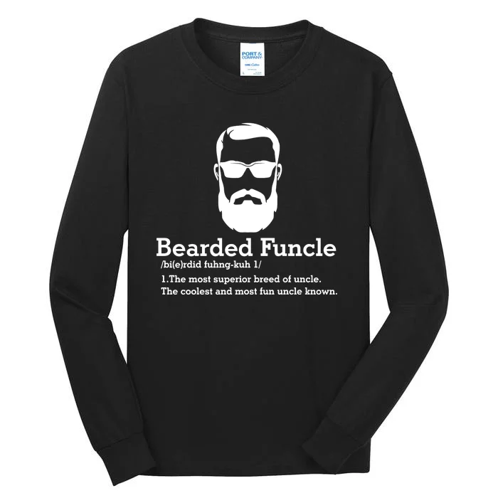 Bearded Funcle Funny Definition Lover Tall Long Sleeve T-Shirt