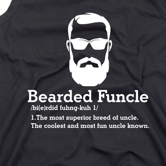 Bearded Funcle Funny Definition Lover Tank Top