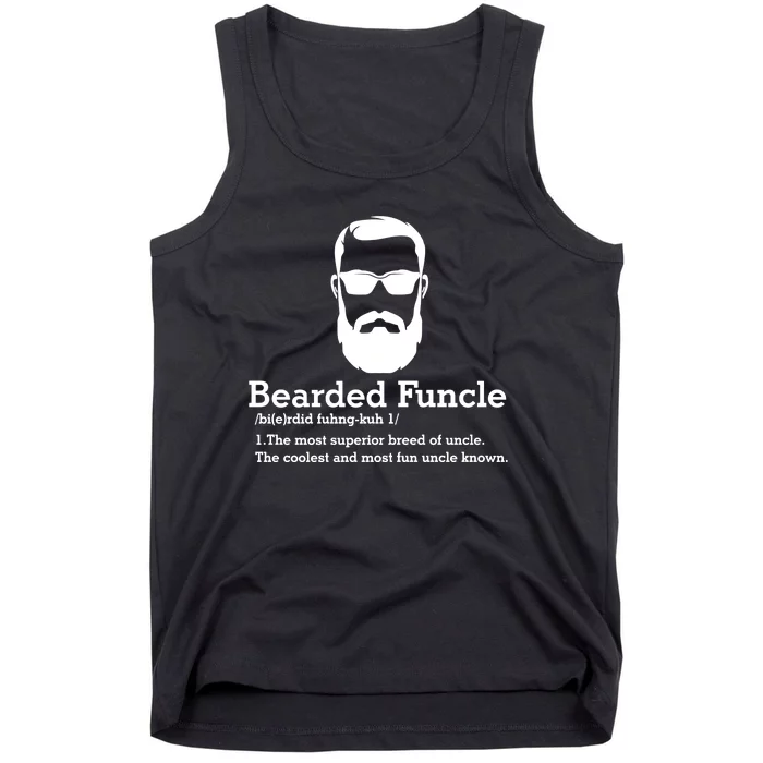 Bearded Funcle Funny Definition Lover Tank Top