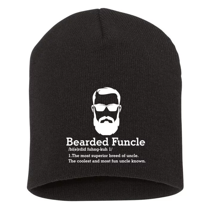 Bearded Funcle Funny Definition Lover Short Acrylic Beanie