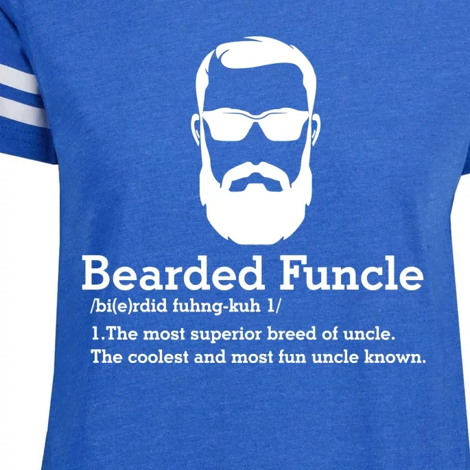 Bearded Funcle Funny Definition Lover Enza Ladies Jersey Football T-Shirt