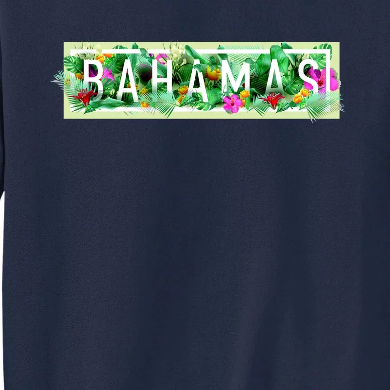 Bahamas Framed Floral Design Tall Sweatshirt