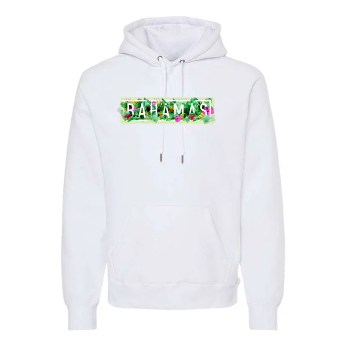 Bahamas Framed Floral Design Premium Hoodie