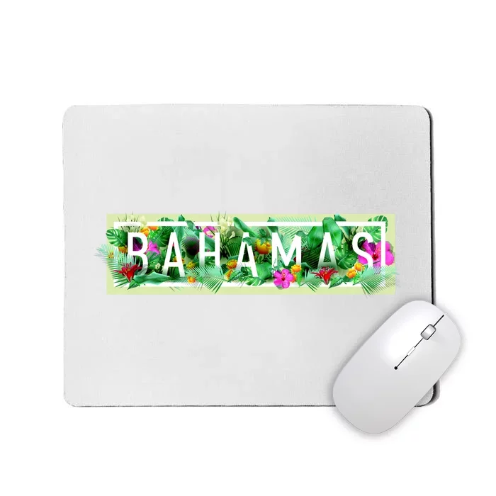 Bahamas Framed Floral Design Mousepad