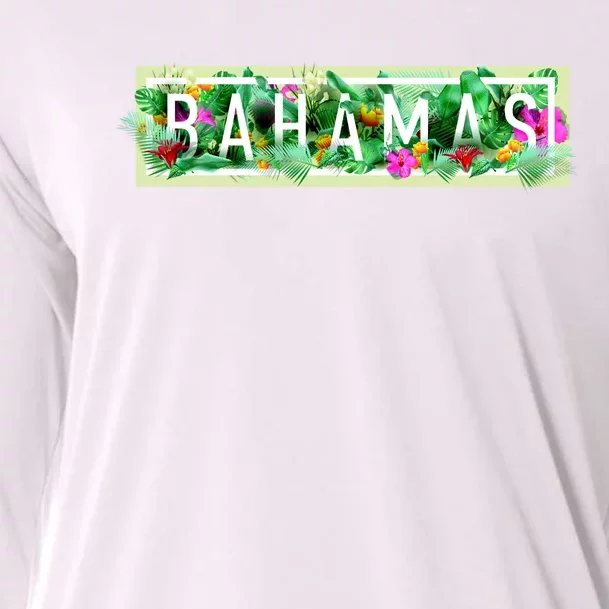 Bahamas Framed Floral Design Cooling Performance Long Sleeve Crew