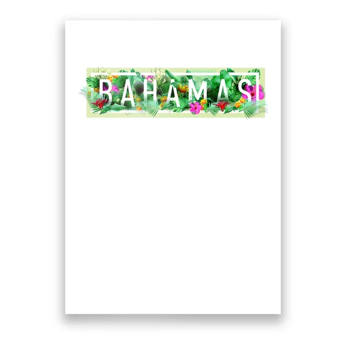 Bahamas Framed Floral Design Poster