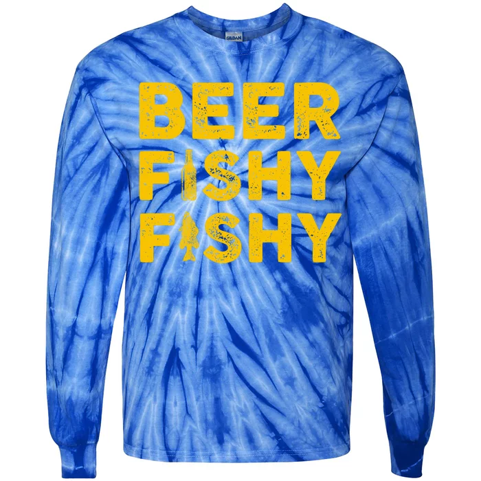 Beer Fishy Fishy Fishing Lover Funny Tie-Dye Long Sleeve Shirt