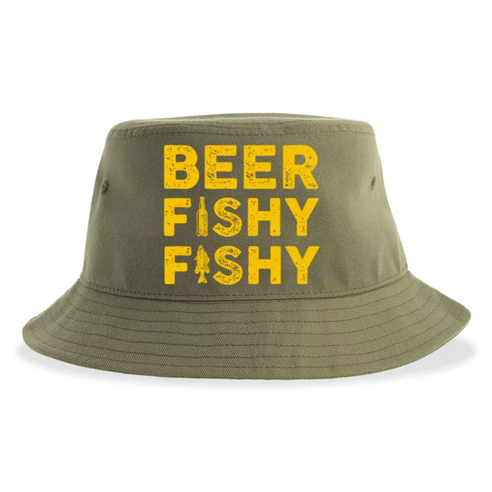 Beer Fishy Fishy Fishing Lover Funny Sustainable Bucket Hat