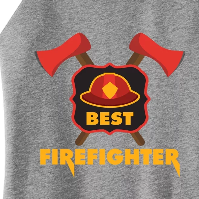 Best Firefighter Fire Cute Gift Women’s Perfect Tri Rocker Tank