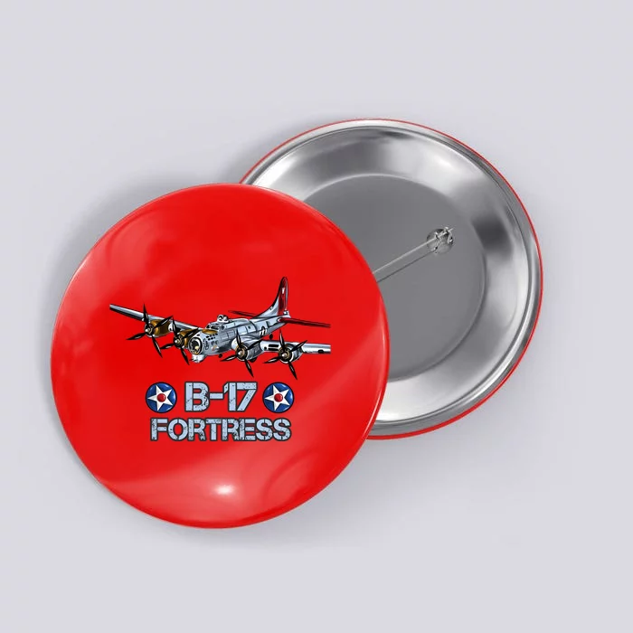 B17 Flying Fortress Bomber Button