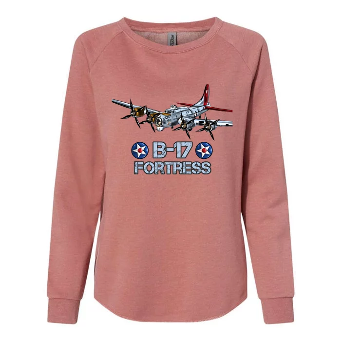 B17 Flying Fortress Bomber Womens California Wash Sweatshirt