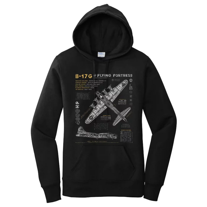 B17 Flying Fortress Ww2 B17g Bomber Women's Pullover Hoodie