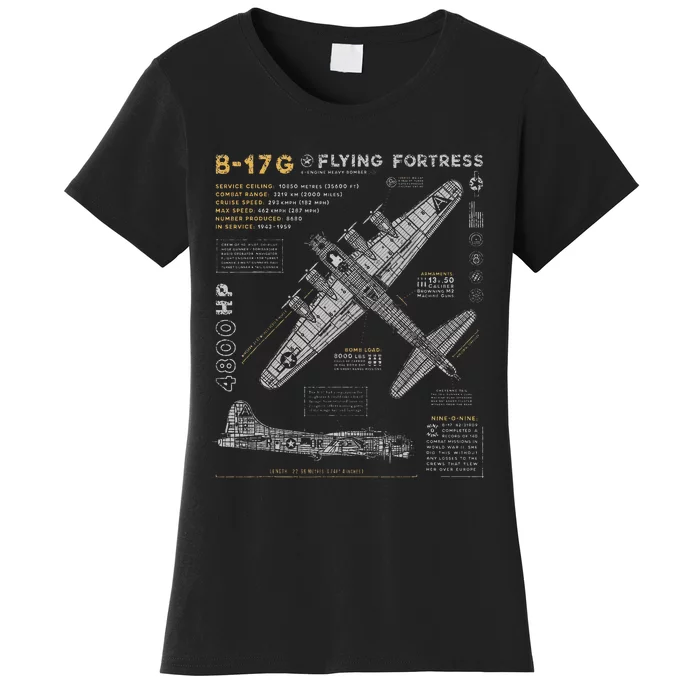 B17 Flying Fortress Ww2 B17g Bomber Women's T-Shirt