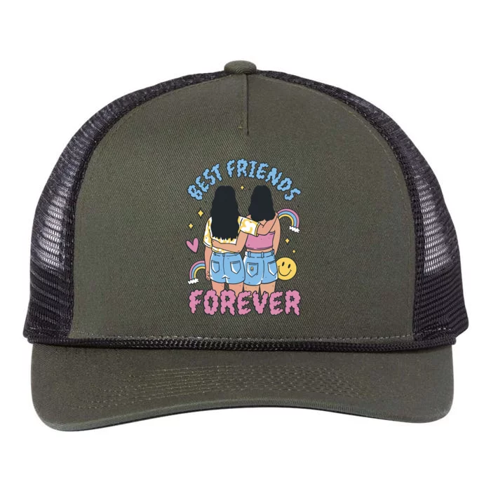 Best Friends Forever Retro Cute Gift Retro Rope Trucker Hat Cap