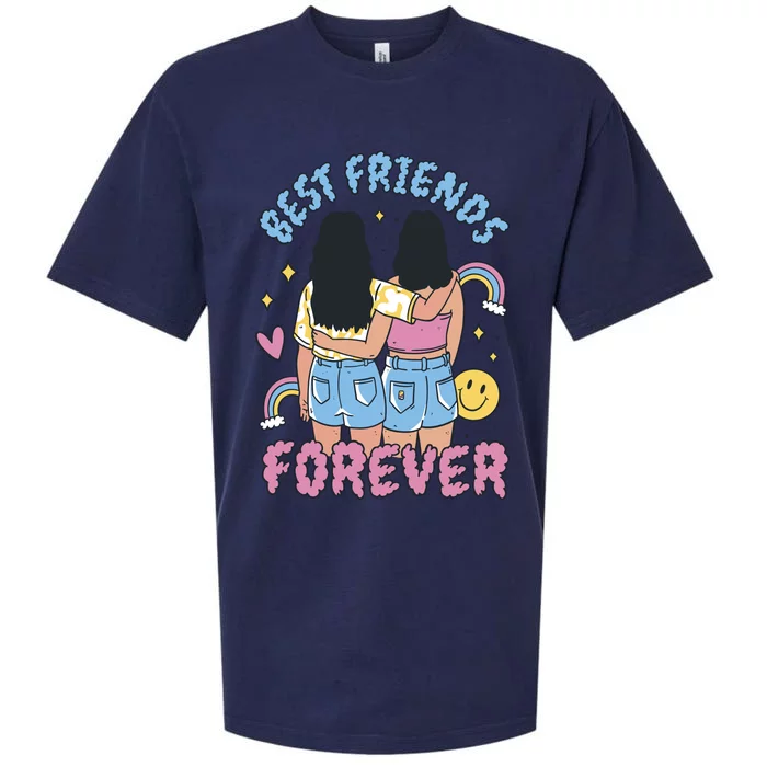 Best Friends Forever Retro Cute Gift Sueded Cloud Jersey T-Shirt