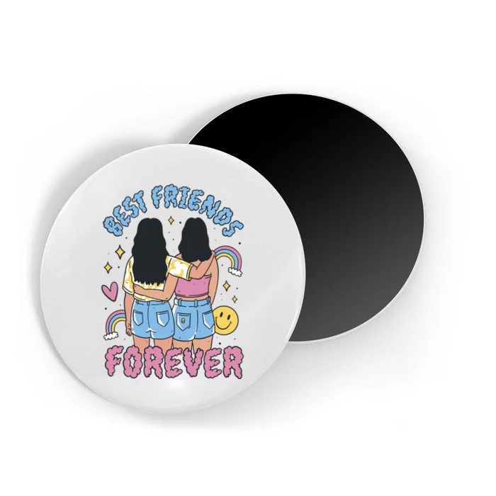 Best Friends Forever Retro Cute Gift Magnet