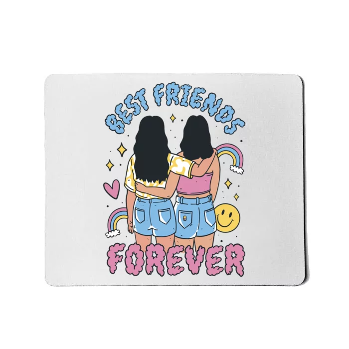 Best Friends Forever Retro Cute Gift Mousepad